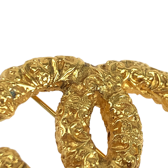 Chanel Chanel Vintage Gold Metal Brooch Metal Brooch - Picture 5 of 6
